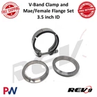 REV9 3.5" V-band Clamp & / Female Flange Set Stainless Steel Universal New. Price: $48.00.