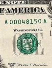 Livonia Mi Zip Code Fancy Serial Number One Dollar Note 00048150. Price: $19.95.