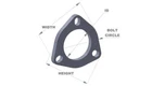 Vibrant 3-BOLT T304 Ss Exhaust Flange (2.75IN I.d.) New. Price: $56.99.