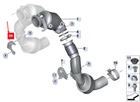 New Bmw X5 F15 Catalytic Converter Near Engine Holder 18327619011 No Duties. Price: $69.66.