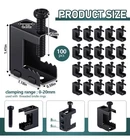100 Packs Beam Clamps, 1/4"-20 Black Steel Bolt-on Hangers Used Combina New. Price: $77.95.