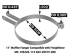 11-INCH Muffler Hanger Compatible With Freightliner M2-106/M2-112, A04-20919-000 New. Price: $74.95.