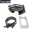 Emusa 2.5" V-band 90 Degree T3 Turbocharger Exhaust Adapter Flange+clamp+gasket New. Price: $55.99.