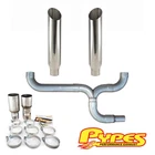 Chevy 6.5L C2500 3500 Diesel Stainless 8" Miter Cut Pypes Dual Stack Exhaust Kit New. Price: $793.63.