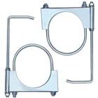Carotupy 4" Exhaust Clamp With Hanger, Universal Pipe INCH-2 Pack, Silver New. Price: $43.46.