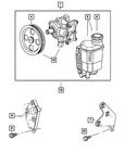 Genuine Mopar Power Steering Pump Bracket 4593998AA New. Price: $10.88.