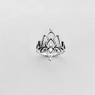 Sterling Silver Double Lotus Ring, Spirit Flower Rings, Yoga New. Price: $42.99.