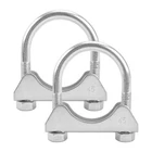 Gesexi 1.75" U-shaped Exhaust Pipe Clamp Mild Steel 1.75''-2 Pack, Silver New. Price: $15.44.