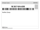Genuine Bmw Muffler Clamp 18-30-7-614-699 New. Price: $38.05.