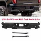 Black Rear Step Bumper Face Bar For 2019-2025 Chevy Silverado Gmc Sierra New. Price: $289.00.