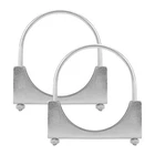 Gesexi 5" U-shaped Exhaust Pipe Clamp Mild Steel Muffler 5''-2 Pack, Silver New. Price: $31.98.