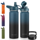 Civago 22OZ Insulated Stainless Steel Water Bottle With Straw Lid - Indigo Black New. Price: $37.58.
