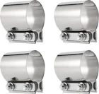 4 Pcs 2.25 Inch Exhaust Clamp, Butt Joint Band Sleeve, New. Price: $32.99.