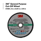 01987 3M Cutoff Wheel: 3" Dia, 1/32" Thick, 3/8" Hole, Aluminum Oxide New. Price: $189.99.