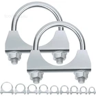 2PCS Galvanized 1-3/4" Exhaust Clamp (45MM), Silver New. Price: $18.09.