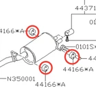 X3 Subaru Impreza Forester Legacy Cushion Mount, Exhaust Pipe Set 44031AA020 New. Price: $24.04.