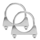 Gesexi 2.25" U-shaped Exhaust Pipe Clamp Mild Steel 2.25''-2 Pack, Silver New. Price: $16.27.