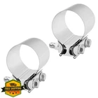 Bigreat 2.5'' Exhaust Clamp 2PCS T304 Stainless Steel Butt Joint Seal Sleeve New. Price: $32.99.