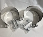 2PCS 4" Inch Stainless Steel Butt Joint Band Exhaust Clamp Sleeve - Evil Energy New. Price: $23.89.