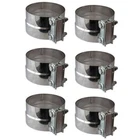 Northeastern Exhaust (6 Pack) 3.5" Id/od Lap Joint Band Clamps New. Price: $51.81.