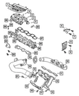 Genuine Mopar Double Ended Stud Manifold To Catalytic Converter 6506606AA New. Price: $57.54.