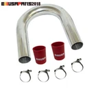 Emusa 2" Od Stainless Steel 180 Degree Pipe +2X Red Hose COUPLER+4X T-clamps New. Price: $34.18.