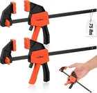 Horusdy 6" Mini Bar Clamps For Woodworking - Pack Quick 2PCS, Orange New. Price: $18.66.