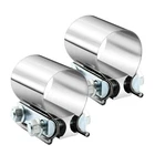 2X 2" Stainless Steel Exhaust Clamp Butt Joint Band Sleeve Coupler Muffler Pipe New. Price: $32.28.