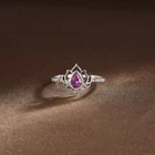 Sterling Silver Lotus Ring, Begin Again Flower Cz Dainty Womens New. Price: $49.61.