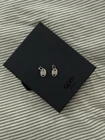 Apm Monaco Oval Pave Latch-back Earrings New With Box. Price: $49.99.