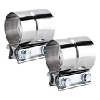 2.5 Exhaust Clamps PACKS,2 1/2IN Lap Joint Band Inch, Silver New. Price: $25.39.