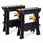 2PCS Folding Clamping Sawhorse 2200LBS Load Workhorse With Bar Clamps Heavy Duty New. Price: $99.99.