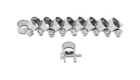 Vibrant Inj Style Mini Hose Clamps 13-15MM Clamping Range Pack Of 10 Zinc Plated New. Price: $22.11.