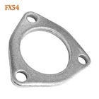 FX54 3/8" Id Flat Triangle Three Bolt Exhaust Flange For 2.25" - 2.375" Pipe New. Price: $17.11.