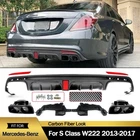 For Mercedes W222 S500 S550 S600 2013-2017 Rear Diffuser W/ Exhaust Tips F1 Type New. Price: $274.54.