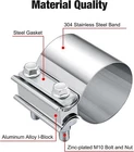 Evil Energy 3.0 Inch Exhaust Clamp,butt Joint Band Sleeve Coupler Stainles New. Price: $19.99.