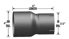 Dynaflex 37-4035 4" O.d. To 3.5" I.d. Exhaust Reducer 7" Oal Made In Usa New. Price: $31.64.