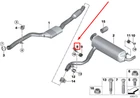 New Bmw G20, G28 Bracket Rear Exhaust System 7993856 1830793856 Genuine Neu. Price: $64.51.