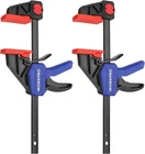 Workpro 2-PACK 6" Bar Clamps Set Quick-release Wood Clamp/spreader Light Duty Us New. Price: $21.99.