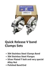 3.5 Inch V Band Exhaust - 2 Sets Of Quick Release Clamps New. Price: $38.00.
