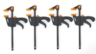 Vct 4PC Woodworking Bar Furniture Handwork Tool F-clamp 4IN Black New. Price: $18.99.